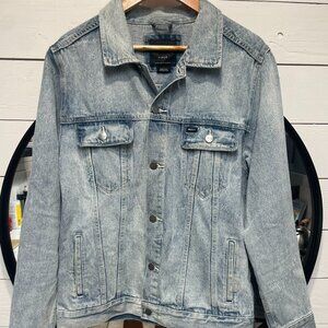 RVCA Men’s Daggers Denim Jacket – Classic Blue, Size Large - Men's Free Shipping